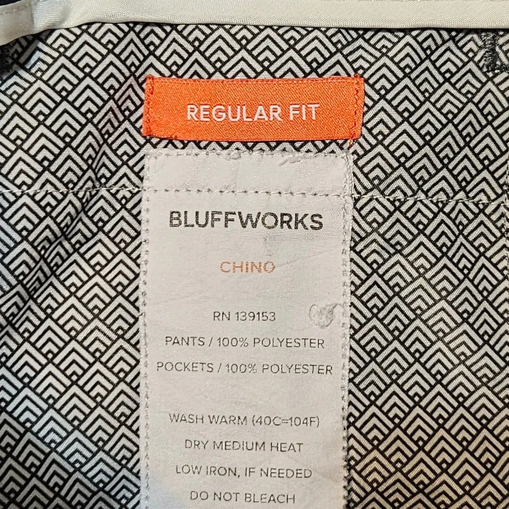 Bluffworks Chino Pants Mens 40x30 Blue Regular Fit Workwear Made in USA‎